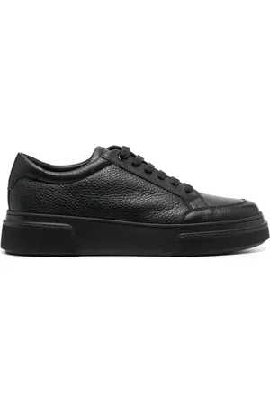 Giorgio Armani Herren pebbled leather sneakers