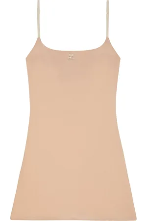 Courrèges Logo-patch sleeveless minidress