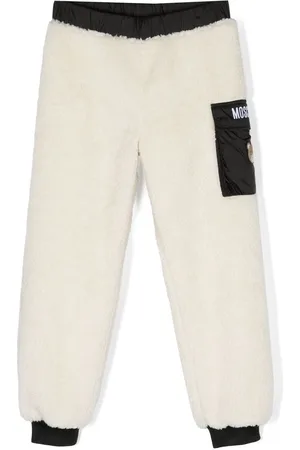 Moschino Faux-fur track pants