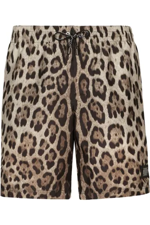 Dolce & Gabbana Leopard-print swim shorts