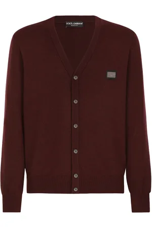 Dolce & Gabbana Logo-plaque V-neck cardigan