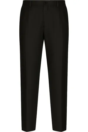 Dolce & Gabbana Logo-patch tailored-cut trousers