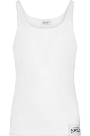 Dolce & Gabbana Logo-patch cotton tank top