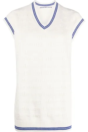 Alexander Wang Stripe-detail knitted sleeveless top