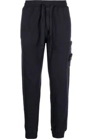 Stone Island Compass-patch cotton track pants