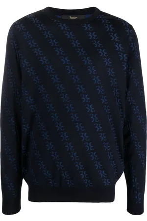 BILLIONAIRE Monogram-jacquard knitted jumper