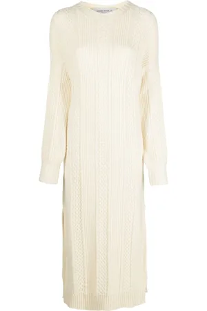 Golden Goose Cable-knit crew neck dress