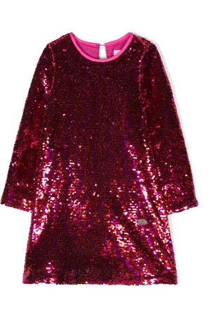 Chiara Ferragni Long-sleeve sequin-embellished dress
