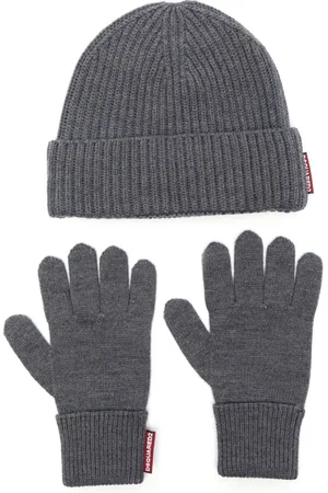Dsquared2 Wool beanie and gloves set