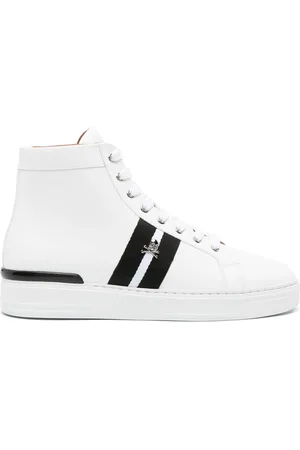 Philipp Plein Skull-charm leather sneakers