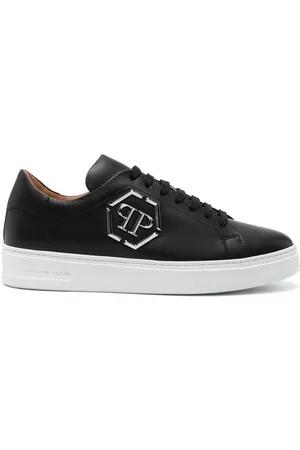 Philipp Plein Logo-plaque leather sneakers
