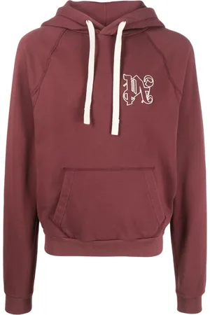 Palm Angels Monogram-embroidered cotton hoodie