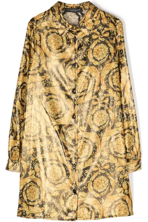 VERSACE Barocco-print long-sleeve shirtdress