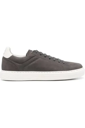 Brunello Cucinelli Nubuck-leather low-top sneakers
