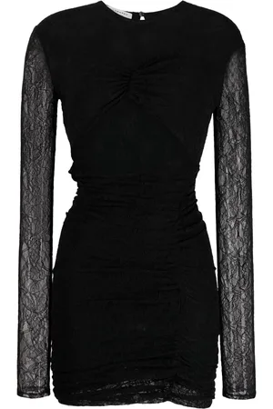 Serafini Chantilly-lace ruched minidress