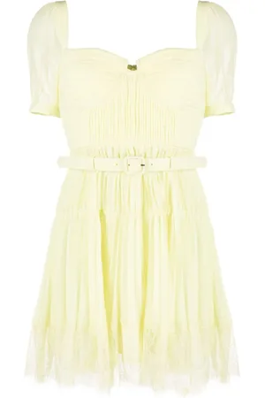 Self-Portrait Chiffon lace-detail minidress
