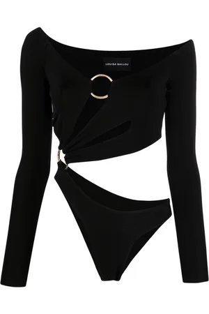 Louisa Ballou Cut-out asymmetric jersey top