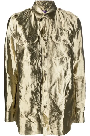 Ralph Lauren Metallic-effect button-front shirt