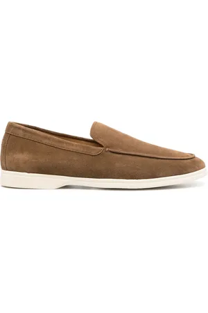 HENDERSON BARACCO Almond-toe suede loafers