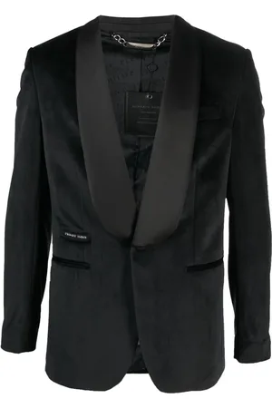 Philipp Plein Single-breasted velvet blazer