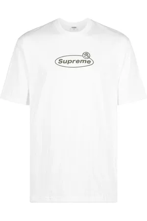Supreme Warning logo-print cotton T-shirt