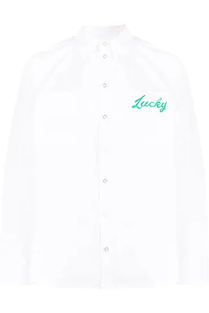 Natasha Zinko Slogan-print button-up shirt