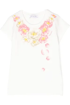 MONNALISA Floral-print short-sleeve T-shirt