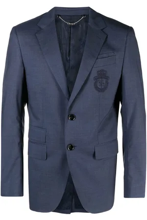 BILLIONAIRE Crest-motif single-breasted blazer
