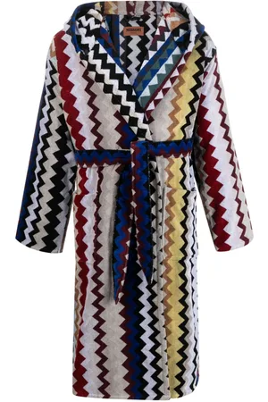 Missoni Zigzag-print belted hooded bathrobe