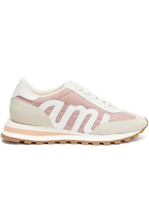 Ami Logo-patch panelled sneakers
