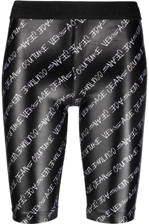 VERSACE Logo-print knee-length shorts