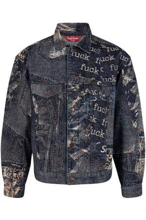 Supreme Archive denim jacquard trucker jacket