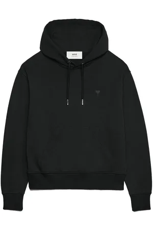 Ami Embroidered cotton hoodie