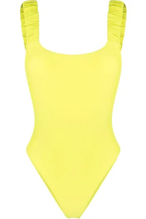 SUNNEI Logo-print ruched swimsuit