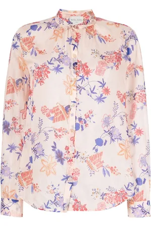 FORTE FORTE Floral-print long-sleeved shirt