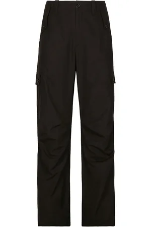 Dolce & Gabbana Cargo-pocket logo-plaque cotton trousers