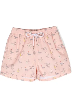 KNOT Parker duck-print swim shorts