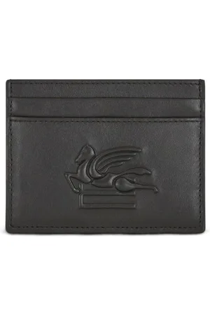 Etro Pegaso motif-embossed leather cardholder