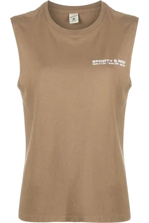 Sporty & Rich Logo-print cotton tank top