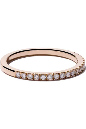 De Beers 18kt rose gold DB Classic half eternity diamond ring