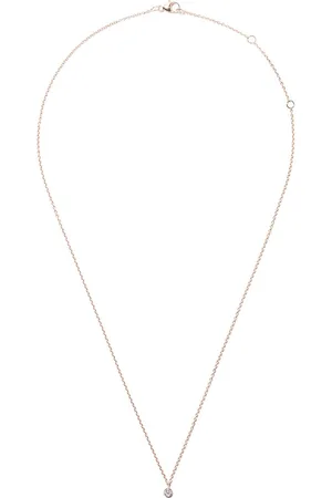 De Beers 18kt rose gold My First one diamond pendant necklace