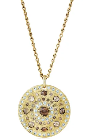 De Beers 18kt yellow Talisman Medal diamond necklace