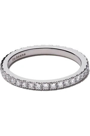 De Beers Platinum DB Classic diamond half eternity band