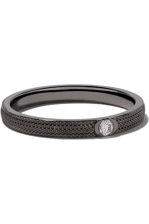 De Beers Rhodium Azulea diamond band