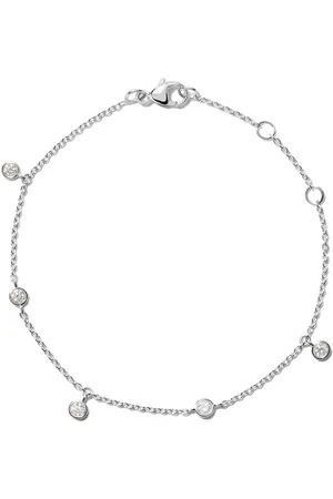 De Beers 18kt white gold Clea five diamond bracelet