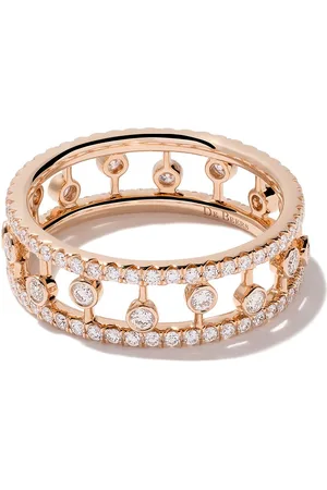 De Beers 18kt rose gold Dewdrop diamond band ring