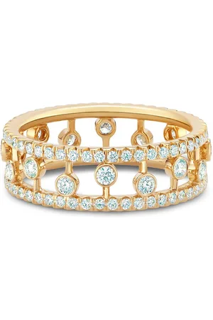 De Beers 18kt yellow Dewdrop diamond band ring