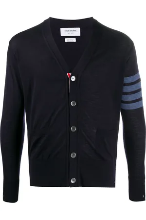Thom Browne 4-Bar V-neck merino cardigan