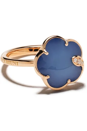 Pasquale Bruni 18kt rose gold Petit Jolie agate, lapis lazuli and diamond ring