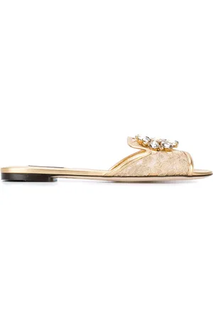 Dolce & Gabbana Rainbow Lace brooch-detail sandals